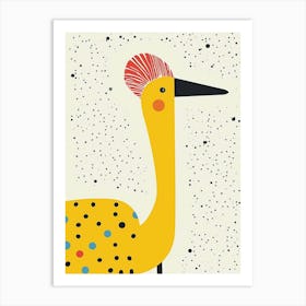 Yellow Ostrich 3 Art Print