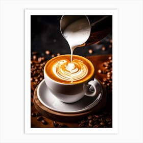 Coffee Latte Art 1 Art Print