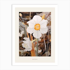 Flower Illustration Daffodil 1 Poster Art Print