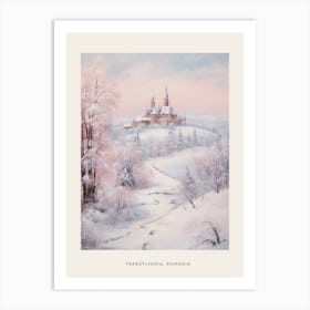 Dreamy Winter Painting Poster Transylvania Romania Art Print