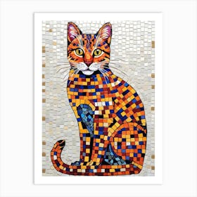 Mosaic Cat 3 Art Print