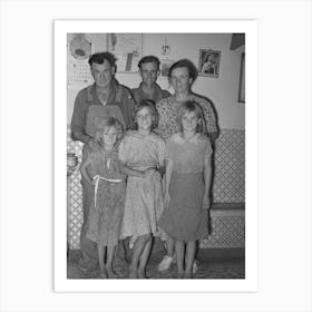 Family Of Mr, Schoenfeldt, Fsa (Farm Security Administration) Client, Sheridan County, Kansas By Russell Lee Art Print