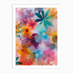 Abstract Floral Background Art Print