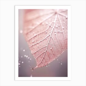 Rosy Leaf Art Print