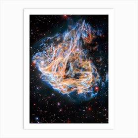 Hubble DEM L 190, Large Magellanic Cloud, Celestial Fireworks — space poster, science poster, space photo, space art, jwst picture Art Print