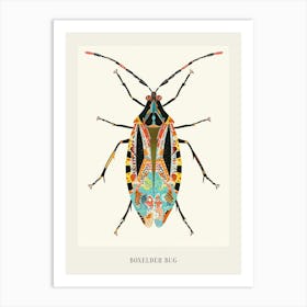 Colourful Insect Illustration Boxelder Bug 12 Poster Art Print