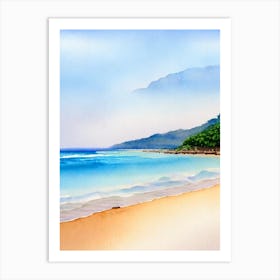 Surin Beach, Phuket, Thailand Watercolour Art Print