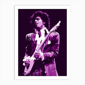 Prince Musician Purple Rain Illustration Art Print
