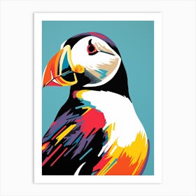 Andy Warhol Style Bird Puffin 4 Art Print