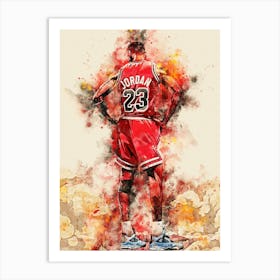 Chicago Jordan Canvas Print Art Print