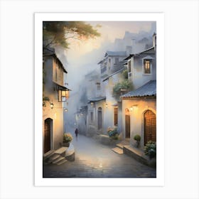 Street In The Fog Art Print