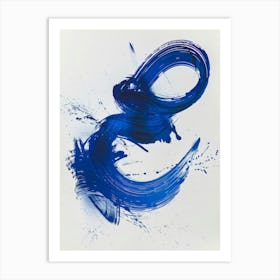 Blue Strokes Art Print