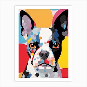 Bright Pop Art Boston Terrier 3 Art Print