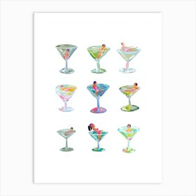 Martini Girls Art Print