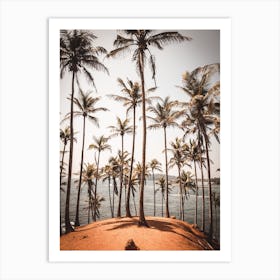 Palm Trees On The Beach in Sri Lanka Art Print