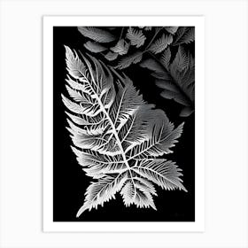 Spruce Leaf Linocut 3 Art Print