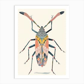 Colourful Insect Illustration Boxelder Bug 2 Art Print