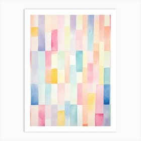 Pastel Squares Art Print