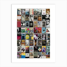 Manchester Music Print - Retro Casette Covers Art Print