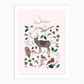 Winter Wildlife Art Print