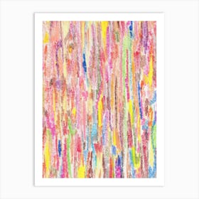 Colorful Abstract Stripes Painting Art Print