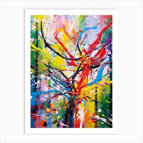 Virginia Forest Abstract Splatter Art Print