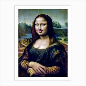 Mona Lisa The Unexpected Grimace Art Print