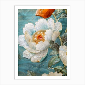 Peony Flower Painting Art Print