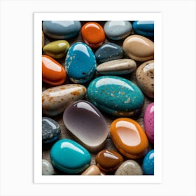 Colorful Pebbles Art Print