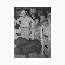 Judging Pigs With Spectators Looking On At 4 H Fair,Sublette, Kansas By Russell Lee Art Print