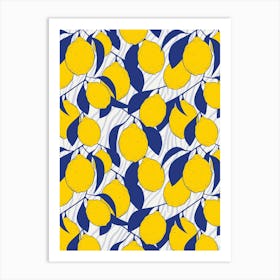 Lemons On A Branch 3 Art Print