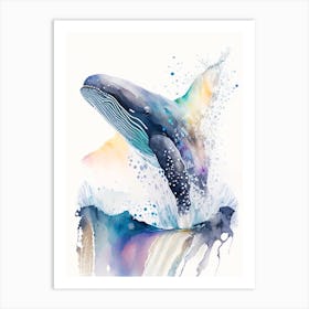 Southern Right Whale Storybook Watercolour  (4) Art Print