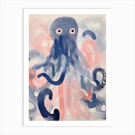 Playful Illustration Of Octopus For Kids Room 3 Art Print