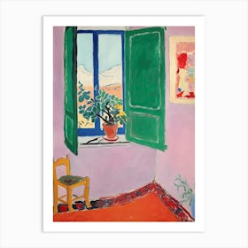 Open Window And A Painting Art Print