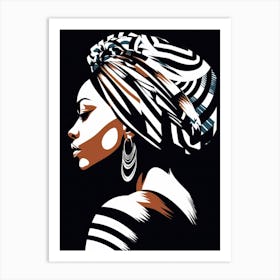 African Woman With Turban 6 Art Print