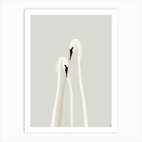 Modern Minimal Art Swans Art Print