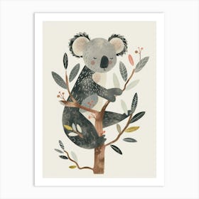 Charming Nursery Kids Animals Koala 3 Art Print