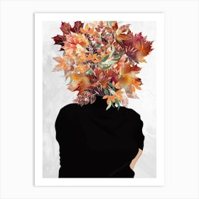 Autumn Leaves portait Art Print