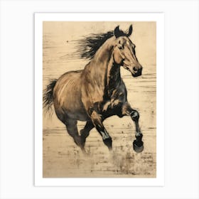 Horse Galloping Art Print