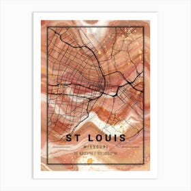 St Louis Map Art Print