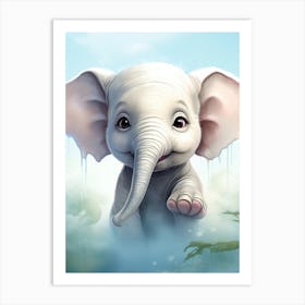 Baby Elephant Art Print