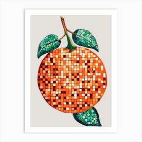 Mosaic Orange 8 Art Print