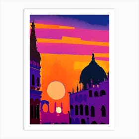 Acrylic Style Cathedral Sunrise Art Print