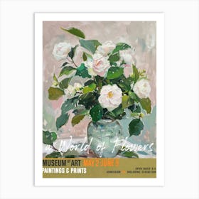 A World Of Flowers, Van Gogh Exhibition Camellia 4 Art Print