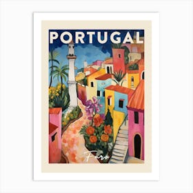 Faro Portugal 6 Fauvist Painting  Travel Poster Art Print