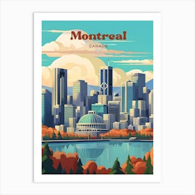 Montreal Canada Autumn Travel Illustration Art Print