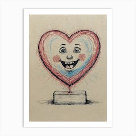 Heart Of A Clown 1 Art Print