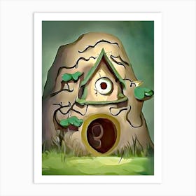 Birdhouse In The Garden Art Print