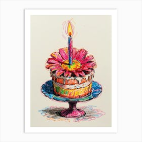 Birthday Cake Art Print