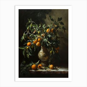 Baroque Floral Still Life Bergamot 3 Art Print